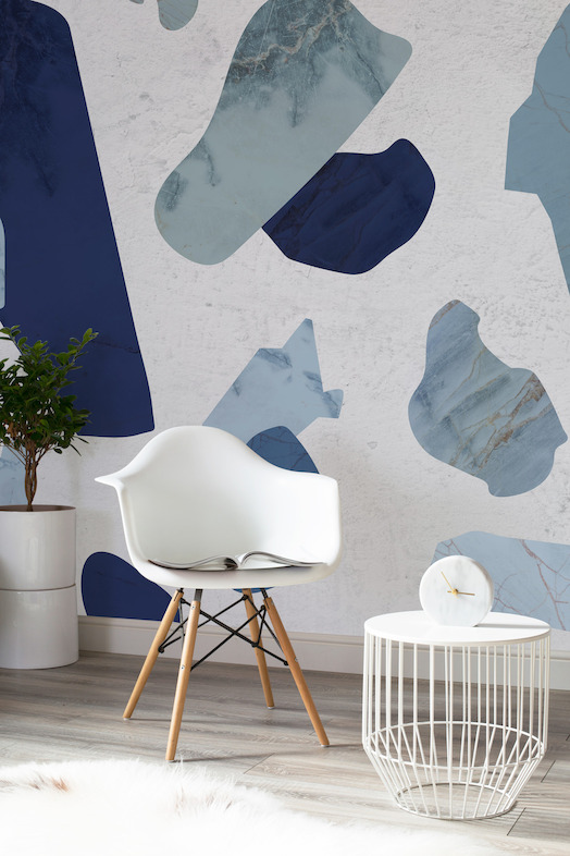 Large Indigo Terrazzo - Styled