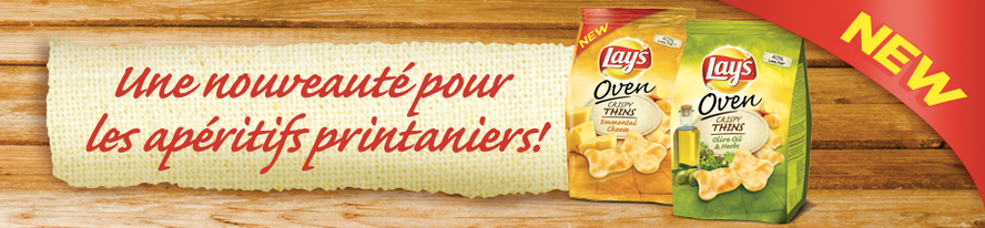 Une nouveauté pour l’apéritif ce printemps : Lay’s Oven Crispy Thins