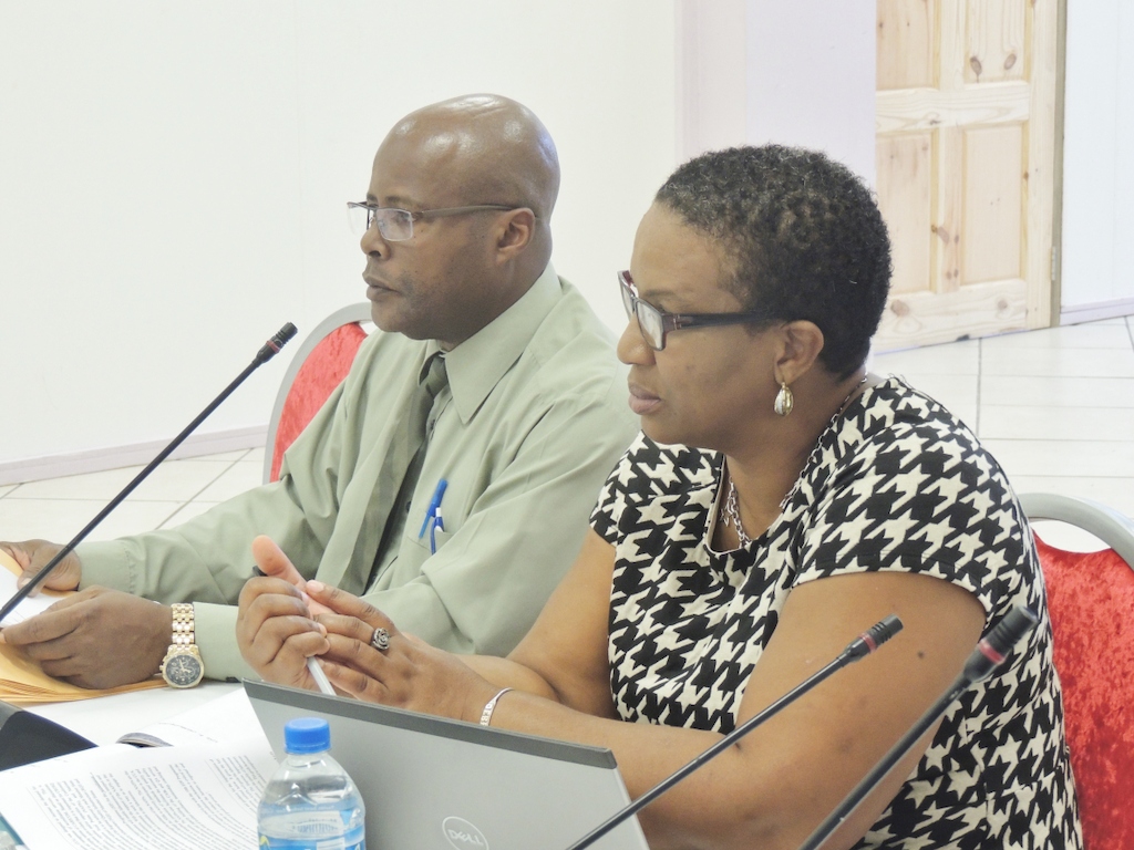 OECS Programme Officer for Agriculture - George Alcee (left)