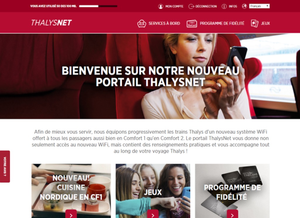 ThalysNet, le nouveau portail Thalys.