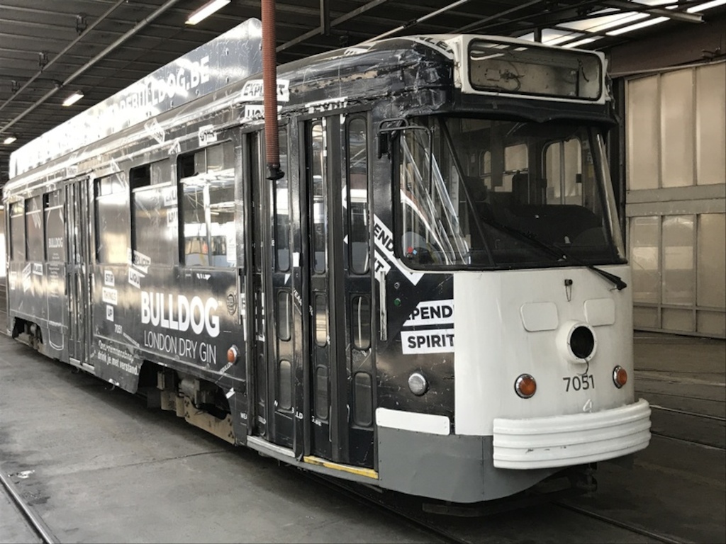 Een van de 2 geveilde PCC-trams.