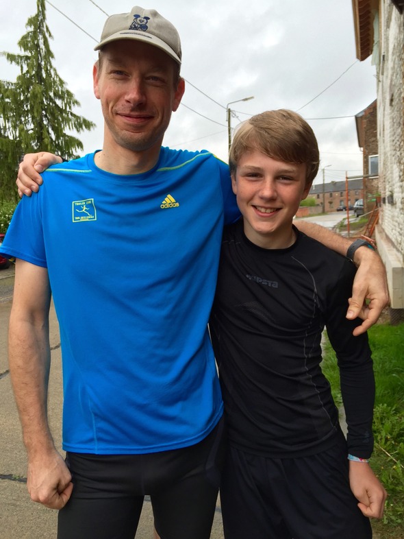 Theo Clotman met vader