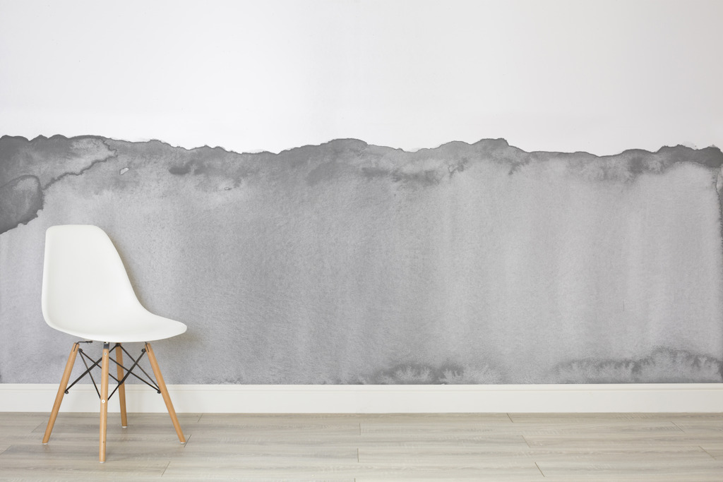 Grey Watercolour Wave