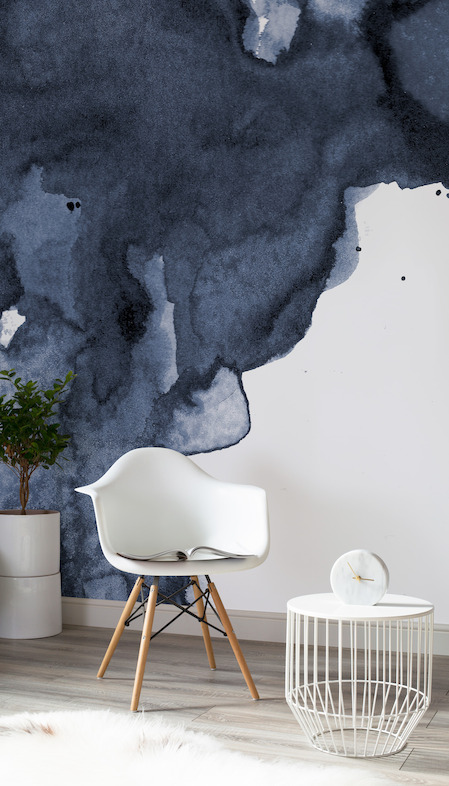 Bold Navy Watercolour - Lifestyle
