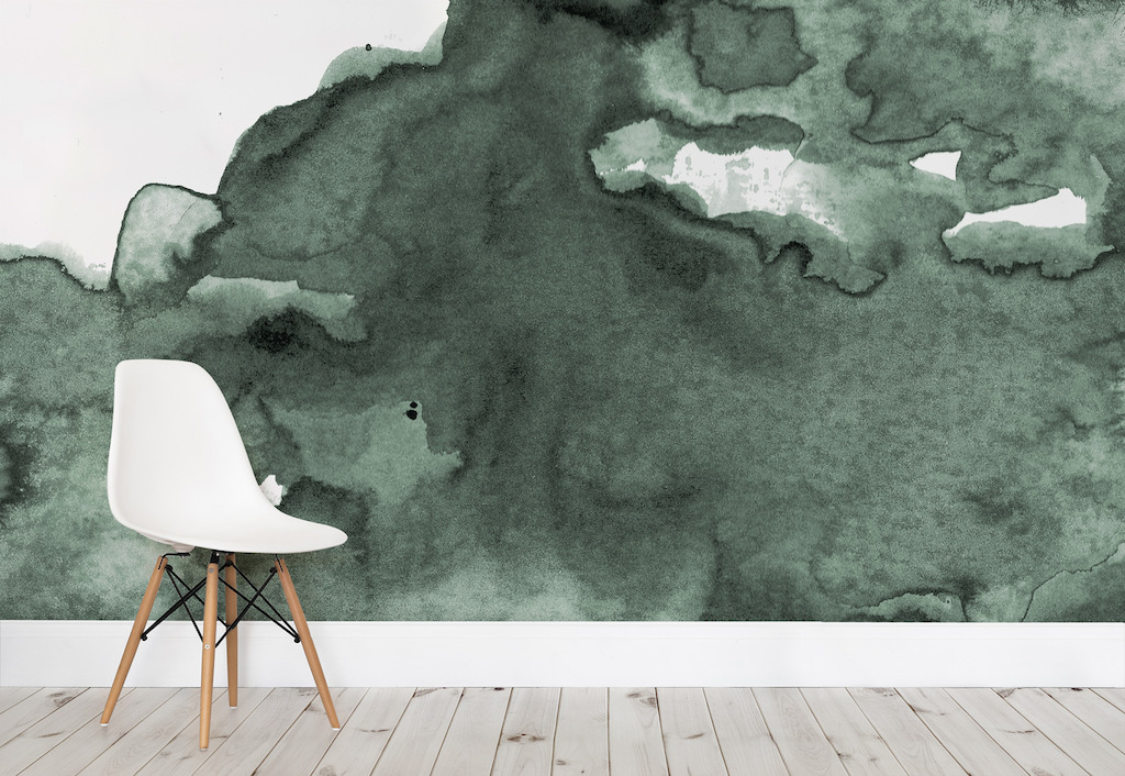 Abstract Green Watercolour - Simple