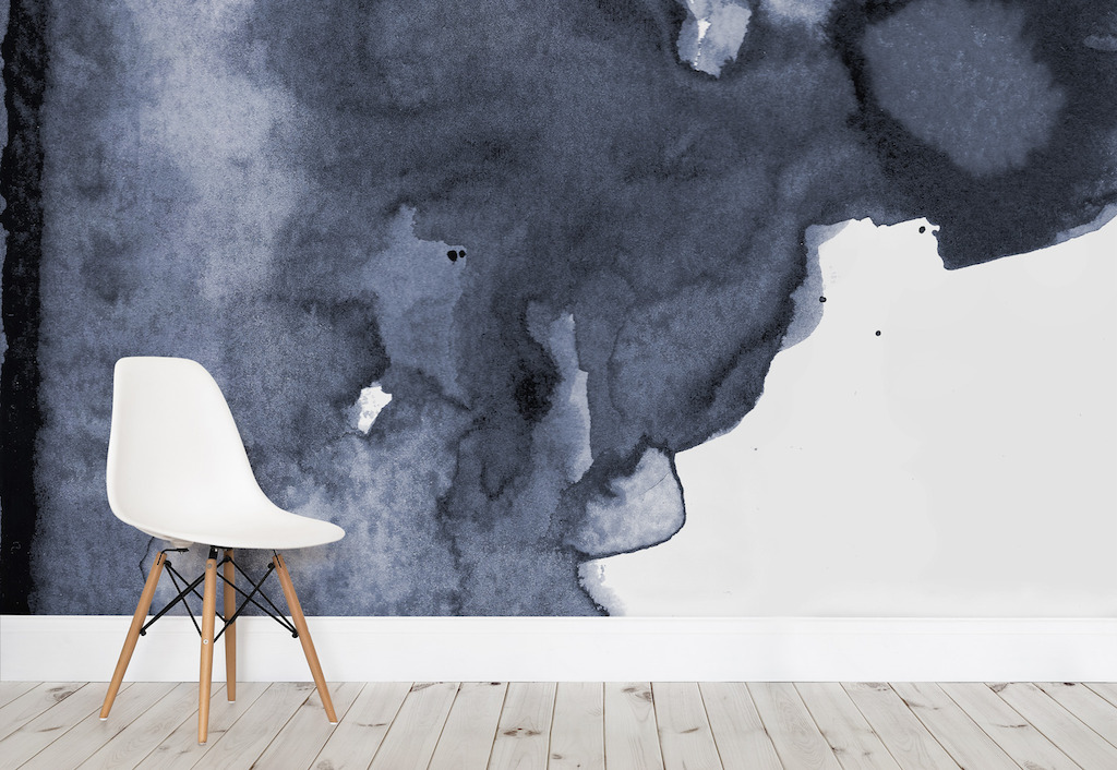 Bold Navy Watercolour - Simple