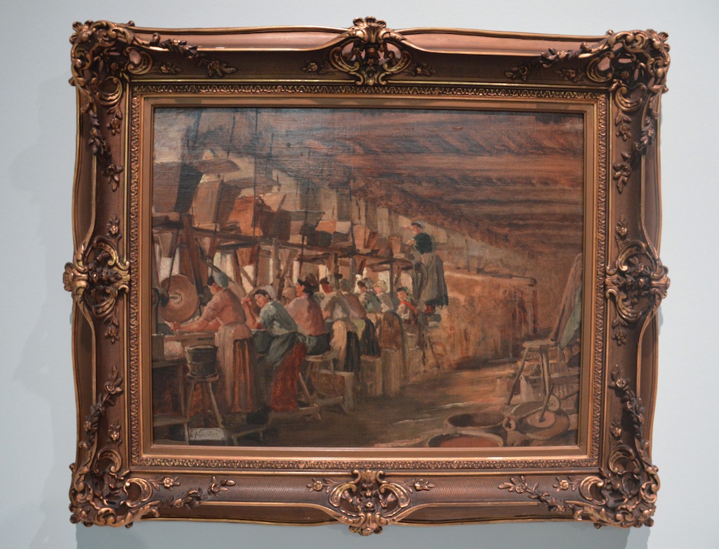 Arbeidsters in het slijpatelier van Val-Saint-Lambert van Constantin Meunier (1831-1905), foto (c) Veerle Ausloos