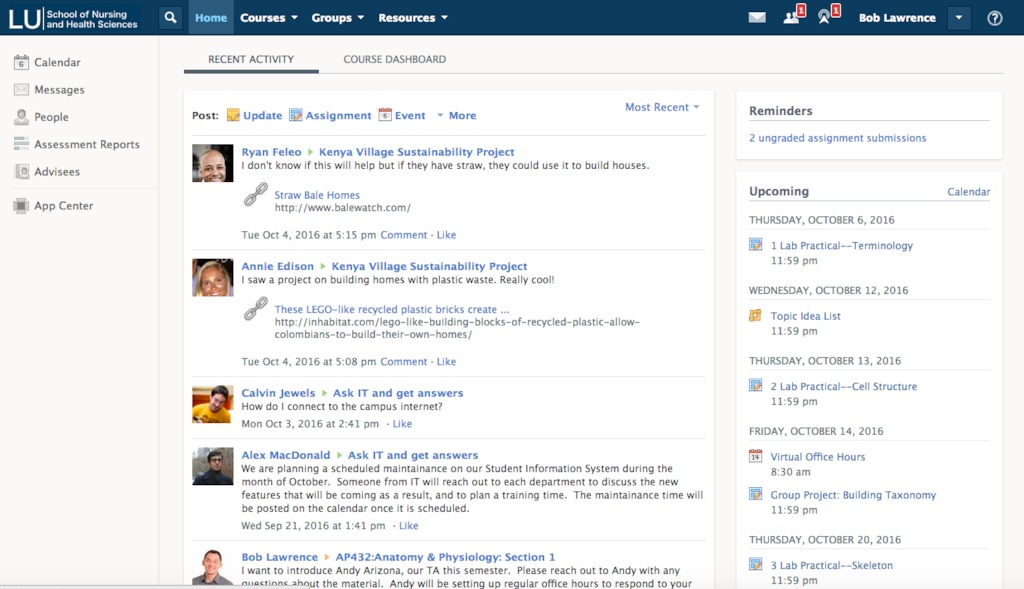 Schoology is a comprehensive platform for communication, collaboration, and content management and delivery in higher education.