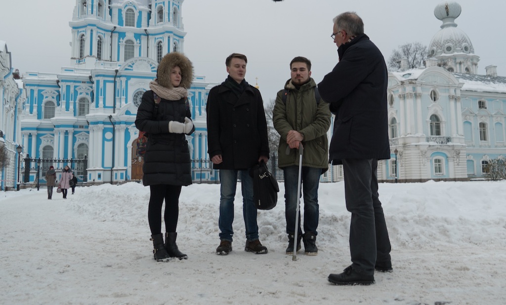Check-point Rusland met Jan Balliauw in gesprek met studenten internationale politiek in Sint-Petersburg - (c) Eugene Rudnii