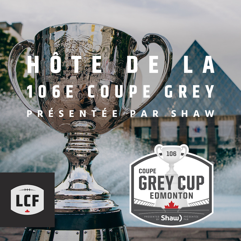 Edmonton sera l'hôte de la 106e Coupe Grey, présentée par Shaw. Crédit photo : Cooper & O’Hara Photography/LCF.