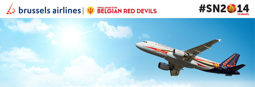 Brussels Airlines official airline of the Belgian Red Devils