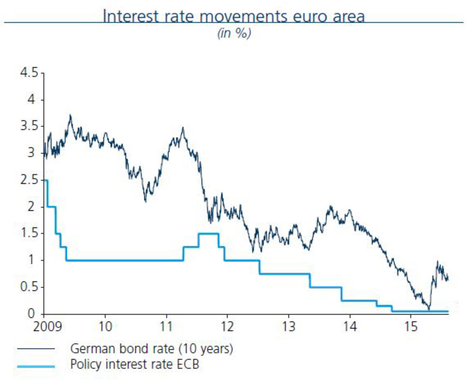 Interest rate movements euro area