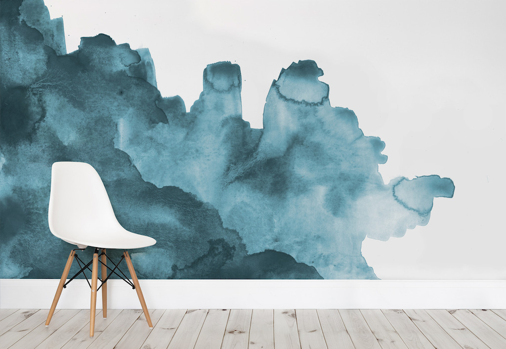 Teal Watercolour - Simple