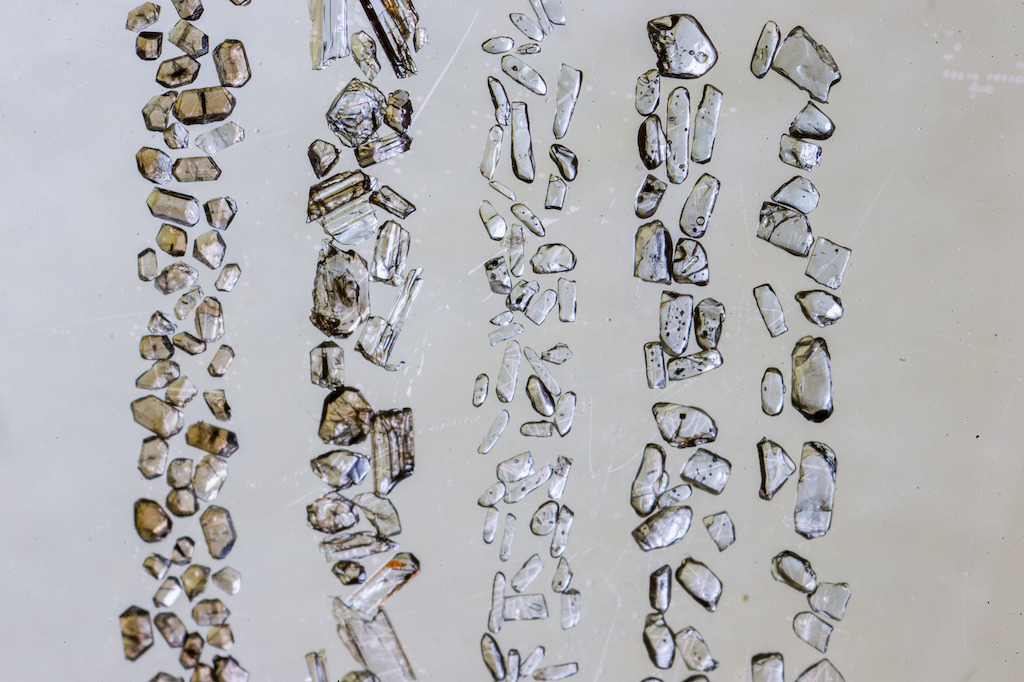 Zircon crystals. Image: Stuart Hay, ANU.