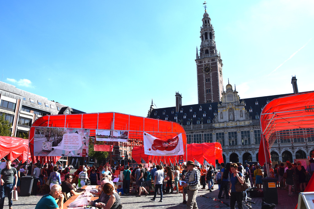 Feestelijke start 500 jaar Utopia met de YOUtops@Ladeuzeplein
