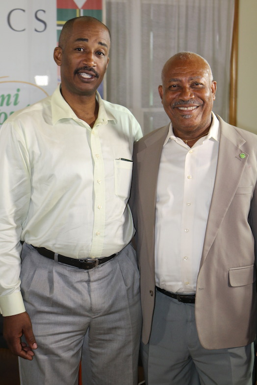 Crispin d'Auvergne and OECS Ambassador Felix Gregoire