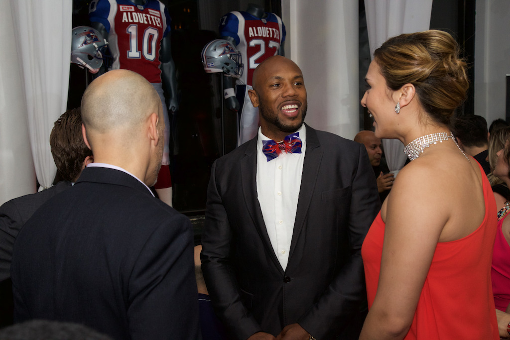 Le secondeur des Alouettes de Montréal Alouettes Kyries Hebert lors de la soirée. (Photo: Katya Koroscil)
