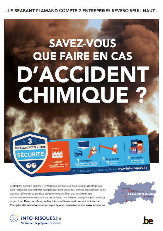 affiche campagne d’information et de sensibilisation sur la prévention des risques,
