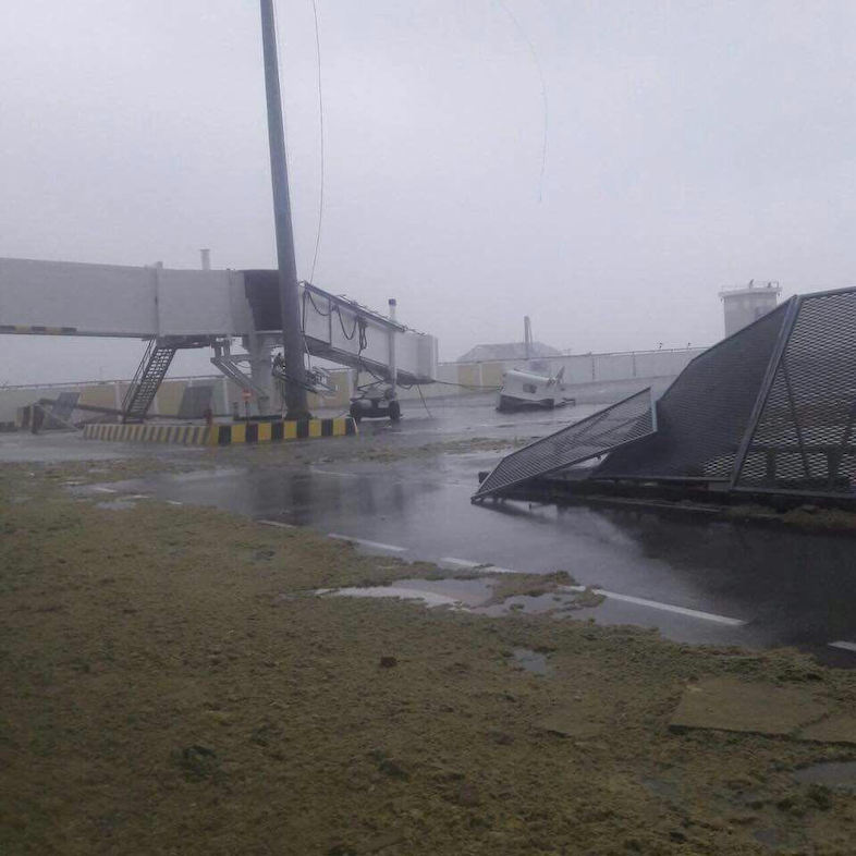 Scenes from St Maarten's Airport in the aftermath of Hurricane Irma.