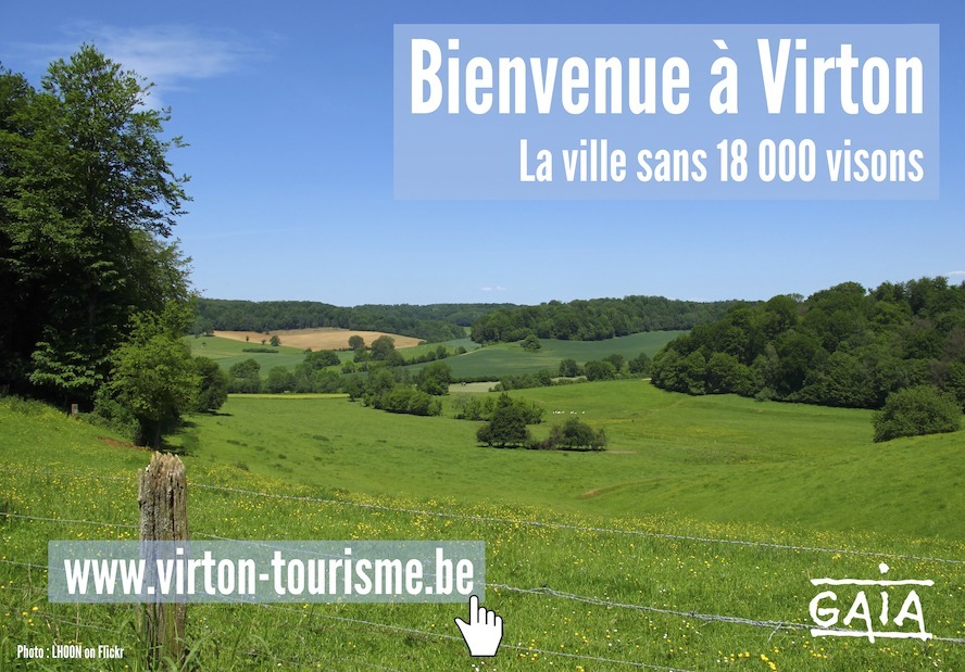 Nina, le vison de GAIA, remet un cadeau de nouvel an à la commune de Virton