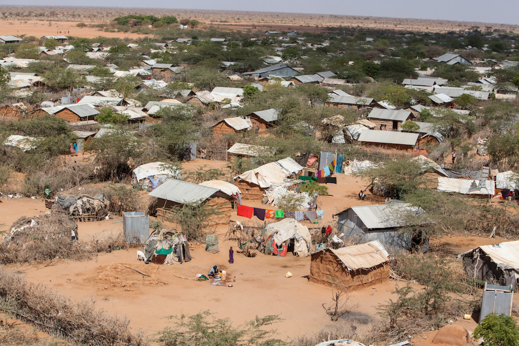 An aerial view of Dagahaley refugee camp, Dadaab, Kenya. Photographer: Tom Maruko