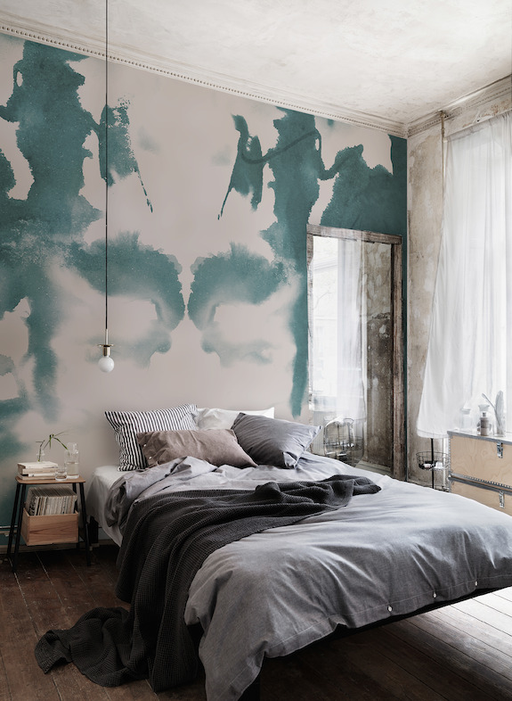 Teal and Cream Rorschach