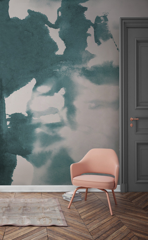 Teal and Cream Rorschach