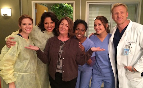 Maggie with some of the cast from the show.