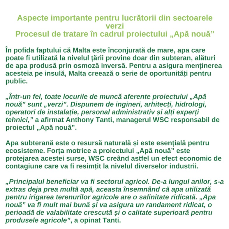 Profilul lucrătorului din sectoarele verzi