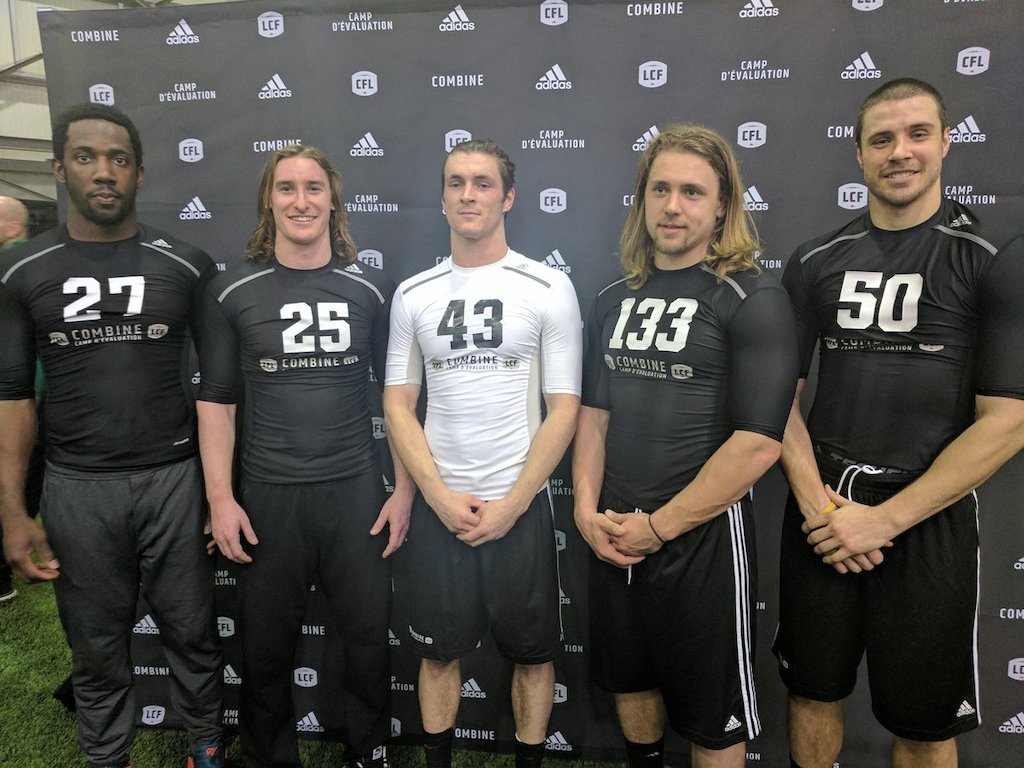 De gauche à droite : Julan Lynch, Mitchell Hillis, Adam Laurensse, Ante Milanovic-Litre et Alex Morrison. Crédit : Matt Smith/LCF