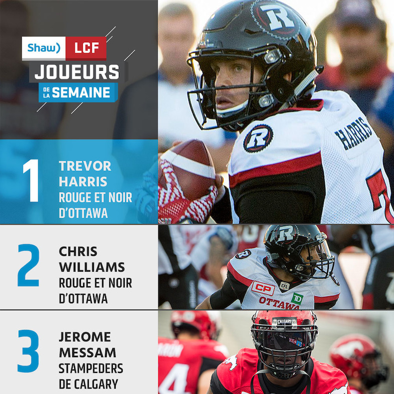 Joueurs de la semaine, présentés par Shaw – Semaine 2