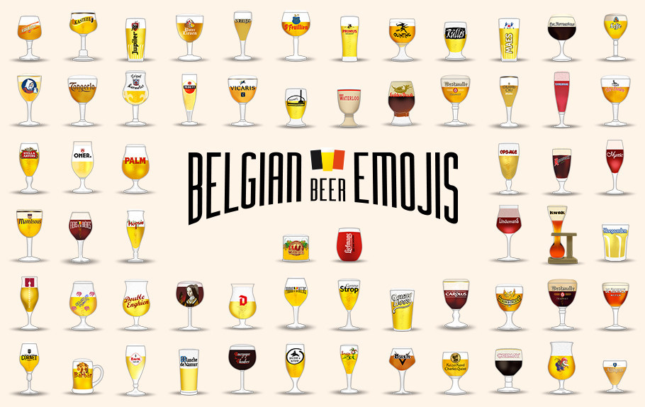 Forget the ordinary beer mug: here come the Belgian beeremojis