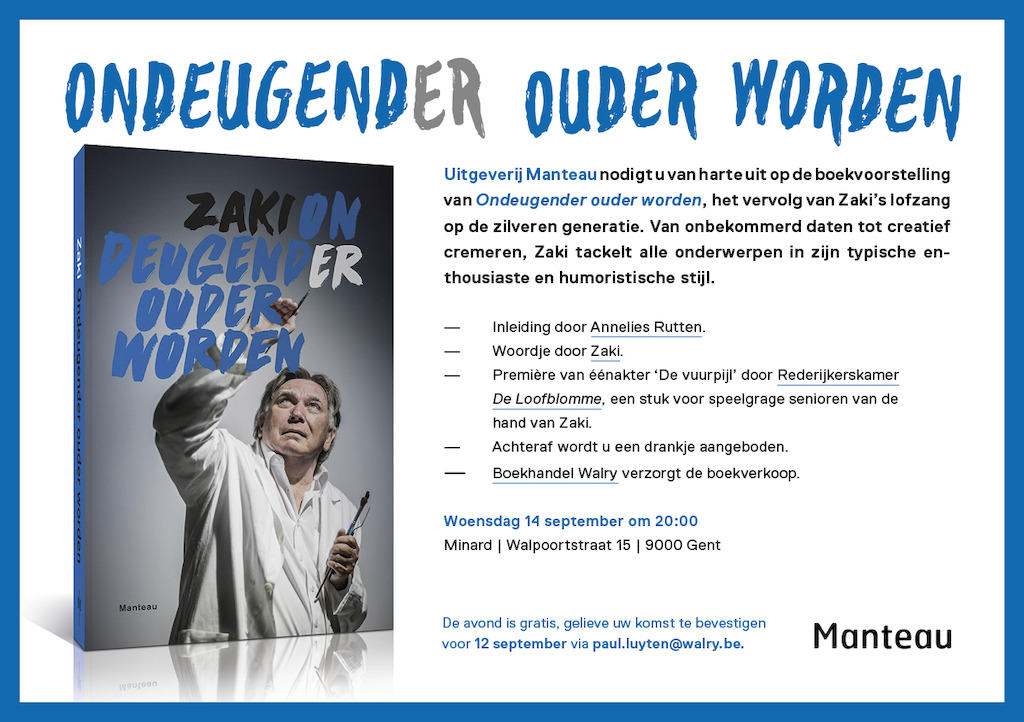Uitnodiging boekvoorstelling 'Ondeugender ouder worden'