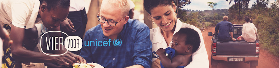 VIER VOOR UNICEF : Joke Devynck en Sven de Leijer voor kinderrechten.