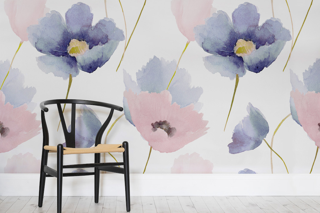 Rose Quartz & Serenity Poppy Print