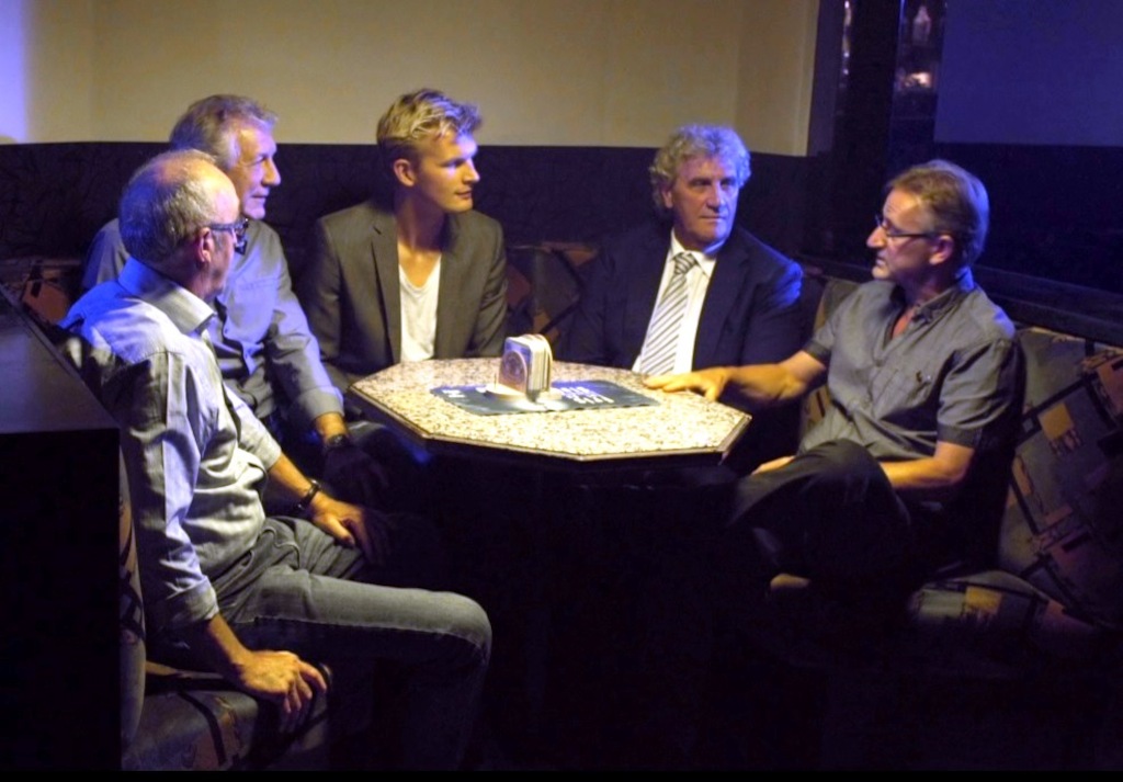 De kleedkamer - SK Beveren 1979 : Jean Janssens, Freddy Buyl, Ruben Van Gucht, Jean-Marie Pfaff, Heinz Schönberger - (c) Deklat Binnen