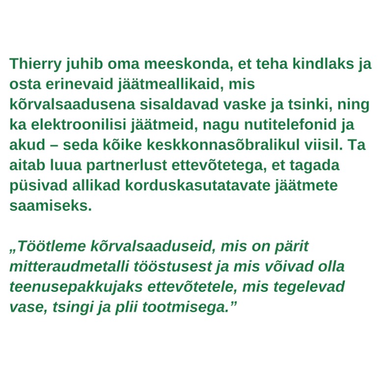 Rohelise töötaja profiil - Thierry van Kerckhoven