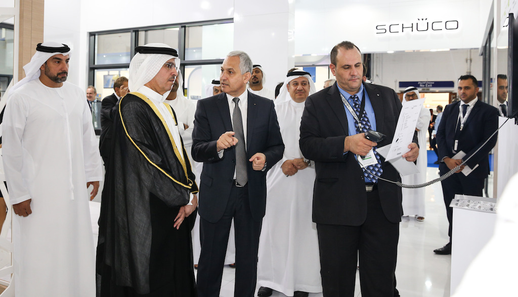 H.E. Saeed Mohammed Al Tayer, MD and CEO of DEWA, inaugurating FM EXPO, The Big 5 Outdoor Design & Build Show, Windows, Doors & Facades Event, and FM EXPO 2017