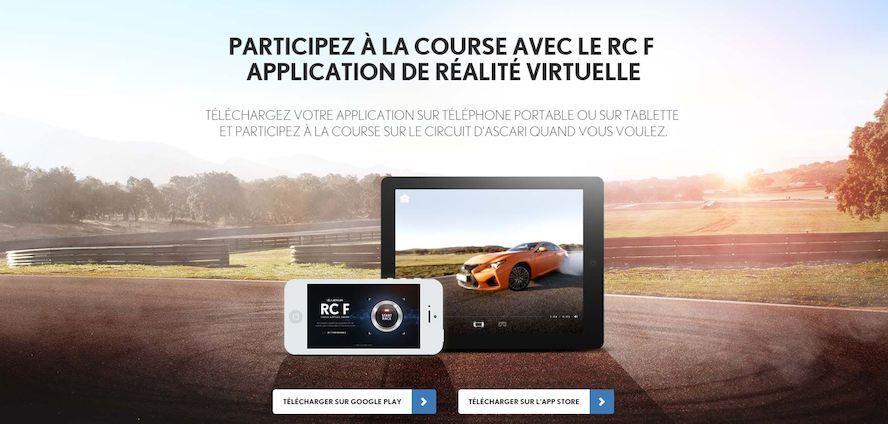 À VOS MARQUES AVEC L’EXPÉRIENCE DE RÉALITÉ VIRTUELLE DE LA NOUVELLE LEXUS RC F