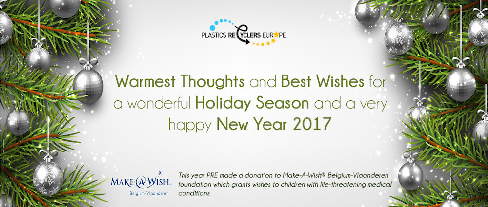 Best Wishes for a wonderful Holiday Season from Plastics Recyclers Europe