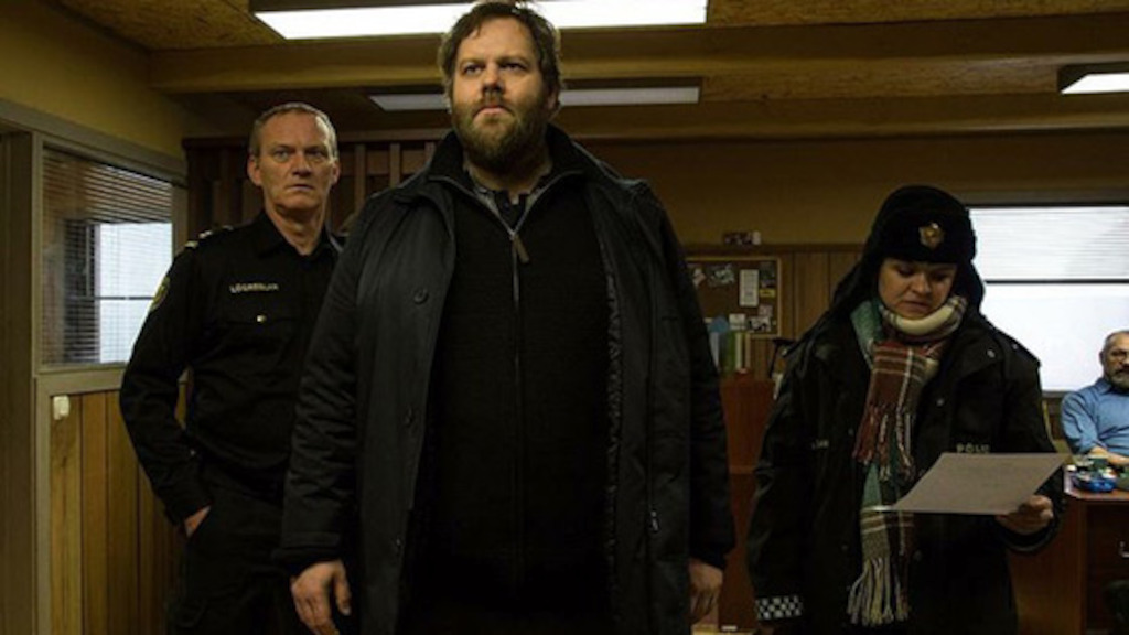 Trapped: Ásgeir (Ingvar Eggert Sigurðsson), Andri Olafsson (Ólafur Darri Ólafsson), Hinrika (Ilmur Kristjánsdóttir) - (c) Lumière Publishing