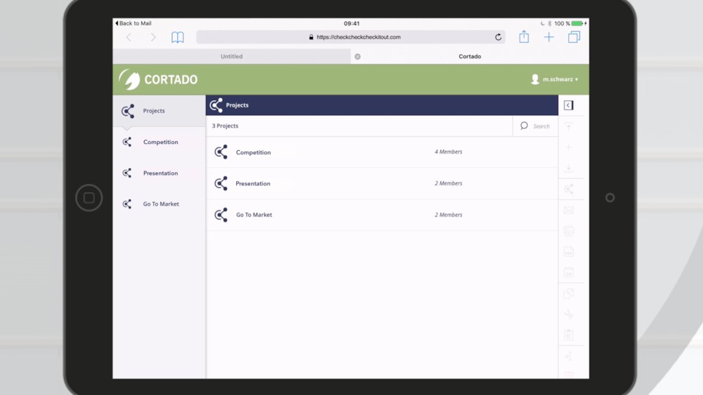 Web App Projektübersicht