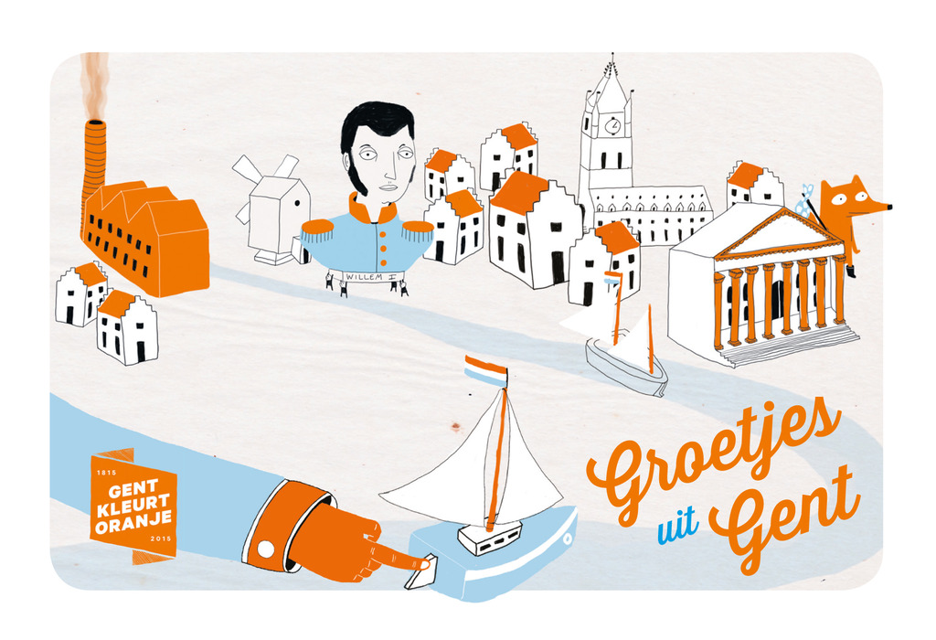 Postkaart Gent Kleurt Oranje