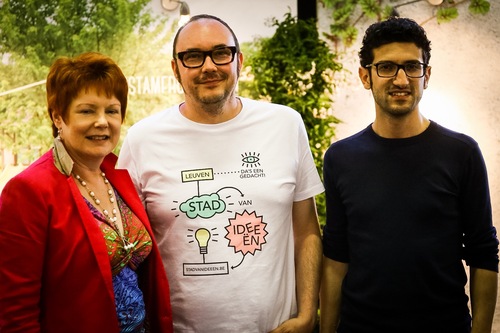 Vlnr. Karin Jiroflée, Pascal Cools en Mohamed Ridouani.