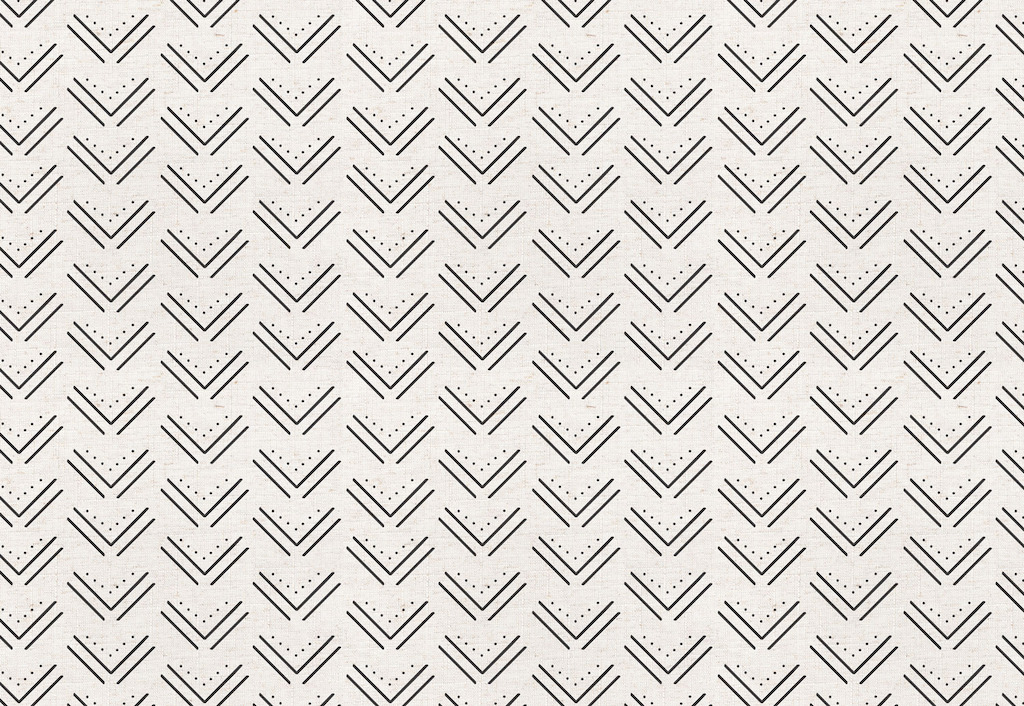 Black Arrow Tribal Canvas Wall Mural