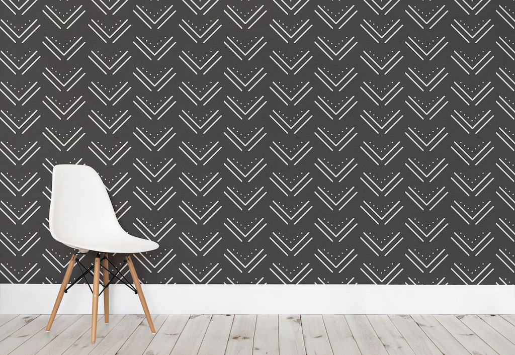 Black and White Arrow Tribal Wall Mural
