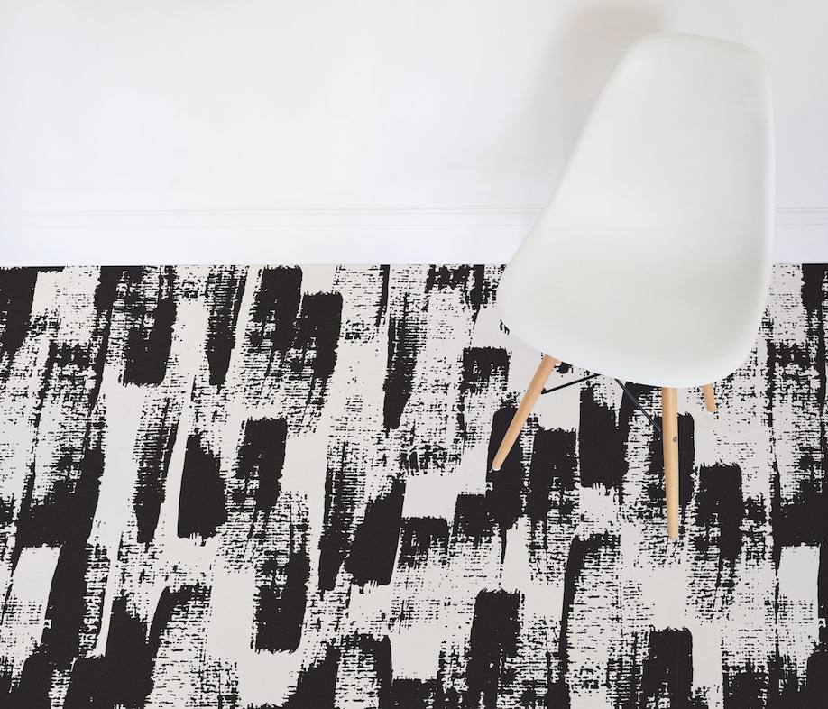 Sable | Black Painterly Vinyl Flooring