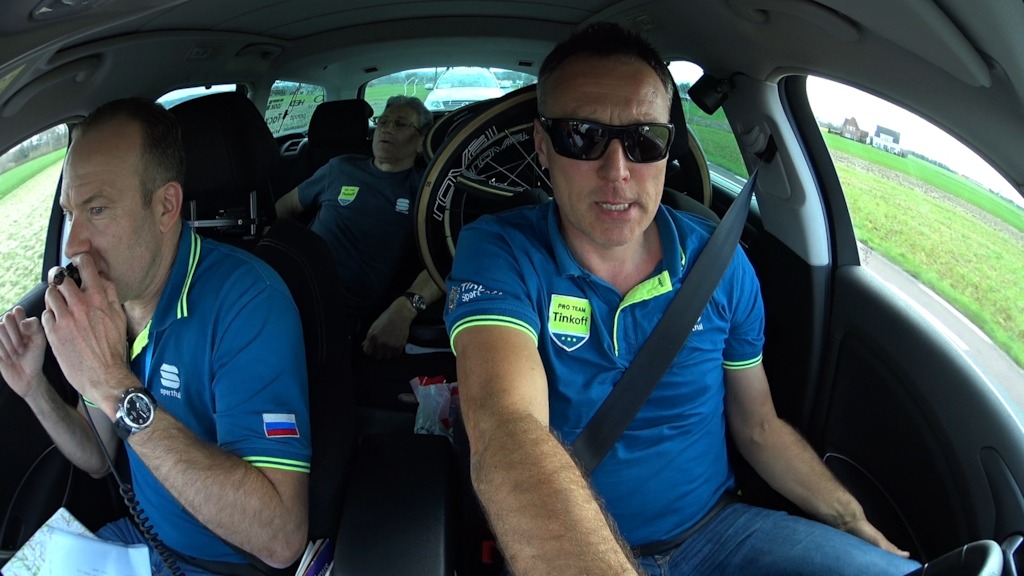 Ploegwagen Tinkoff<br/>De ronde 100 (c) VRT