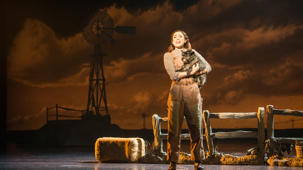 Sarah Lasko as Dorothy and Nigel as Toto in “Over The Rainbow”<br/>Photo credit: DANIEL A. SWALEC