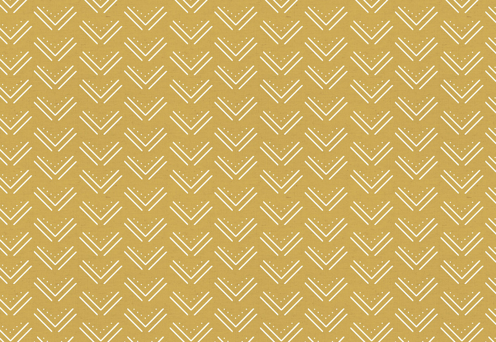 Yellow Tribal Arrows Wallpaper Mural